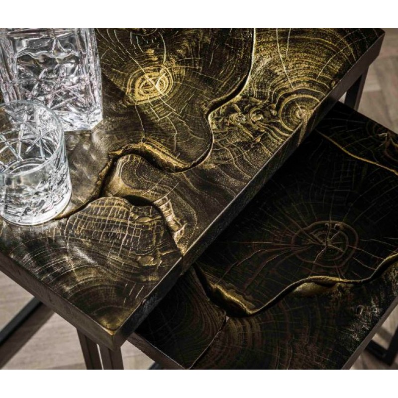 ZI Kimber Nesting Tables Black Gold